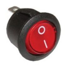 Rot leuchtender Wippschalter – 10A/250V AC – SPST – Schwarz – Ø20,2mm – für DIY-Projekte