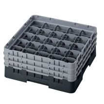 Casiers De Lavage - Haut Max 17.4 Cm - 50 X 50 X 22.5 Cm - Noir - Lot De 3 - Cambro