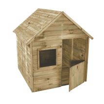 Casita De Madera Tratada Para Niños Marina 123x119x158 Cm - Casita Infantil De Jardín Con Suelo Y Puerta - Madera De Pino Silvestre Certificada Pefc -