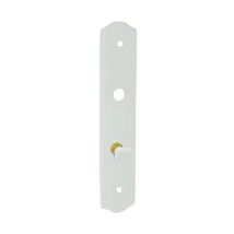 Einfaches Türschild aus weißem Porzellan mit rundem Sperrknopf – 255 x 50 mm – 195 mm