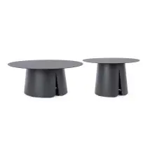 Bolzano Biana Tischset Ø70 + Ø90 Anthrazit Aluminium