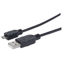 Cavo Usb 2.0 A Maschio / Micro B Maschio, 1 M, Nero - Manhattan