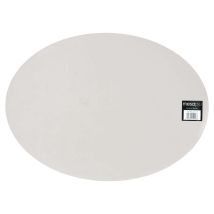 Mesapiu Set De Table Lederlook Gris Clair Ovale 45x33 Cm