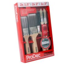 Prodec - Premier Paint Brush Set 7 Piece - Including 2 Free Sash Brushes