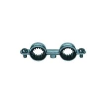 Plombelec – Doppio morsetto iso D.12mm 5p – Acciaio galvanizzato bianco – 7x150 mm – 12 mm