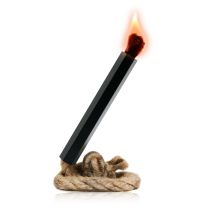 Campfeuer Zunder Für Feuerstahl, Leicht Entzündbares Hanfseil Mit Parafinwachs Und Blasrohr