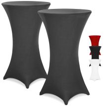 2x Fundas Elásticas Para Mesas De Altas De Bar Ø 60-65 / 70-75 / 80-85 Cm Colores A Elegir Mantel Elástico Mesas De Bistró Cóctel Set De 2 Antracita, 