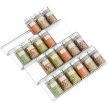 Ebenen - Erweiterbares Gewürzregal Aus Pvc Für Küchenschubladen - Schubladen-organizer Für Gewürze, Würzmittel, Kräuter Usw. Transparent