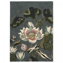 Wedgwood - Tapis Salon Et Chambre En Laine 250x350 Vert Et Beige Fait À La Main