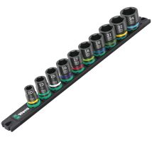Wera - Impact Socket Set 3/8 Drive 10pc 9607 Magnetic Rail Impaktor 1 10-24mm 05005451001