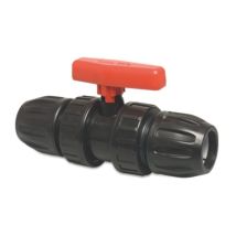 Mega Group - Mega Kugelhahn Mit Klemmverbinder 25 Mm Pp Schwarz, Typ Safe 500