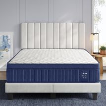 Matelas 140x190 Cm Inre, Épaisseur 30 Cm, Ressorts Ensachés, Confort Ferme, Solide Et Confortable, Certifié Oeko-tex, 7 Zones Différenciées, Bleu