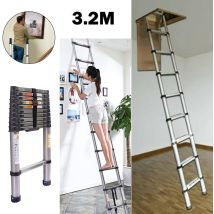 3.2m Erweiterungsleiter Erweiterungsleiter Mit Rutschhemmung Aus Hochwertigem Edelstahl Und Multifunktionaler Erweiterungsleiter Mit Maximaler Last: 