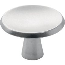 Hermeta - Pomo Para Mueble 3751 Aluminio Fundido, Anodizado Plata, Tornillo M4x25mm