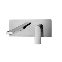 Paffoni - Unterputz-waschtischbatterie Mit Auslauf 150 Mm Stahloptik Serie Tango Ta104st Messing - Steel Looking