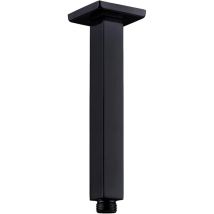Ahlsen Bras De Douche Noir,bras De Douche Mural 20 Cm Rallonge Douche Carré En Acier Inoxydable Bras De Douche Noir D'Extension Pour Tete De Douche 