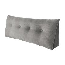 Keil-lesekissen Bettseitenkissen Nachttischkissen Seitenschläferkissen 120x50x20cm Grau - Haloyo