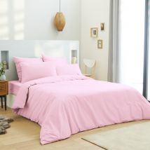 Univers Decor - Bettdeckenbezug Rosa 260 X 240 Cm / 100% Baumwolle / 57 Fäden/cm² Für Kingsize-doppelbett - Rose