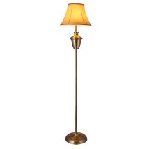 Stehleuchte Madrid 1x E27 Ø35x157 Cm Messingfarben/beige Lux.pro