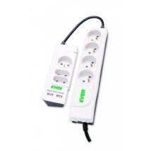 Ever Steckdosenleiste – 7 Steckdosen, 3m Kabel, 250V, Überspannungsschutz, USB-Ladegerät, 10A