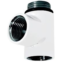 Heatwave Towel Rail Dual Fuel T-piece White