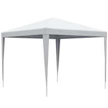 Gazebo Da Giardino Con Telaio In Acciaio Per Esterno E Interno, 2.7x2.7m Bianco