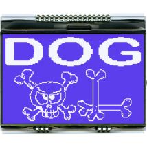 Grafikdisplay DOG-Serie 160x104 Pixel – Flaches COG-Display STN blau – 3,3V UC1610 – 78 x 64 x 2,8 mm