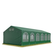 Festzelt 6x12 M - Schwerentflammbar Partyzelt Eventzelt Xxl 2,6m Hoch Dunkelgrün Pavillon Pvc 1400 N 100% Wasserdicht