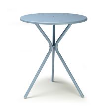 Gbshop - Table De Jardin, Table Ronde Extérieur Leo Bleu En Metal, Scab Design