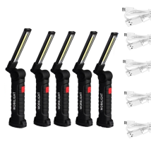 Werkstattleuchten 5pcs Cob Wiederaufladbare Taschenlampe Flexible Inspektionsarbeitslicht - 5pc Groß