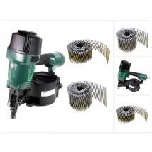 Prebena 7f-cnw90-s01 Clavadora Neumática Para Clavos En Bobina Tipo Cnw De 45 A 90 Mm + Clavos En Bobina Con Vástago Anular 7200 Unidades + Clavos En 