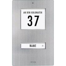 Klingeltaster Edelstahl gebürstet – LED-Beleuchtung – 124 x 200 x 12 mm – Automatische Beleuchtung bei Dunkelheit