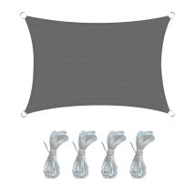 Mobili Rebecca - Rebecca Mobili Sonnensegel Markise Rechteckig Grau Polyethylen Uv-schutz 2x3