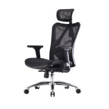 Sihoo - Nunca Usado] Silla De Oficina Silla De Escritorio, Ergonómica, Reposabrazos Ajustable, 150kg Cargable, Funda Negra, Armazón Negro