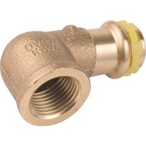 Raccord A Sertir En Bronze Gaz Coude 90° Avec Filet Fem 22x3/4 Pg 4090g Gaz Contour V