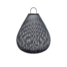 Lanterne Solaire De Jardin En Rotin Noir 61x48cm Maytoni Plet