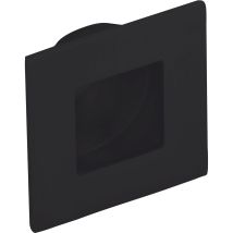 Technik Team - Muschelgriff Eros 30mm Edelstahl Schwarz Matt Einlass Ø 24mm Zum Einlassen, Edelstahl Gebürstet