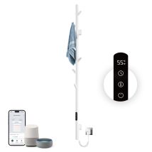 Oihpaw Elektrischer Badheizkörper,einzelstab Handtuchheizkörper Elektrisch, Wifi Smart Towel Warmer,wandmontierter Wäscheständer Mit Led-anzeige 