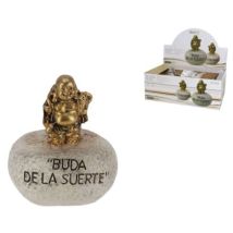 Statua Buddha in Pietra 5x3x6 cm – Elegante Elemento Decorativo per Meditazione – 410663 – Gerimport