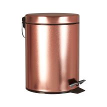 Premier Housewares – Rose Gold Pedal Bin – 5 Liters – Removable Inner Bucket – Stylish Kitchen Waste Bin