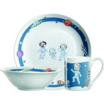 Set vaisselle enfant BAMBINI AVVENTURA en porcelaine colorée – Durable, compatible micro-ondes et lave-vaisselle – Leonardo