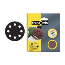 Flexovit - Hook & Loop Sanding Disc 125mm Medium 80g (pack 15)