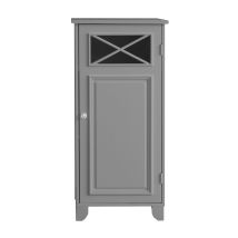 Teamson Home - Badezimmer Dawson Bodenschrank Mit Einer Tür Grau Ehf-6834g