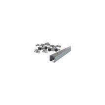 Rail de porte coulissante – Aluminium anodisé – Longueur 230 cm – Capacité 120 kg – OMGE
