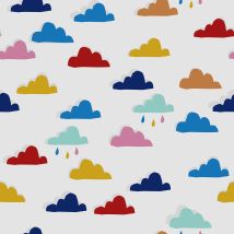 Joules - Vliestapete Whatever The Weather White/rainbow 10mx52cm