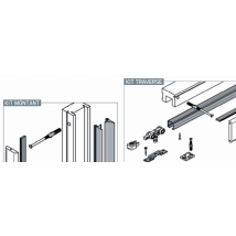 Schiebetürbeschläge 2100 mm für Taschentür – 92030004 – Garnitur aus Stahl