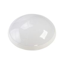 Vandalensichere Deckenleuchte Camea, E27 75w, Ip44, Diffusor Aus Mattiertem Polycarbonat Opal, Weißer Ring