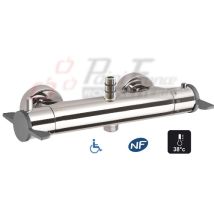 Thermostatischer Duschmischer mit Doppel-Ausgang – barrierefrei – Chrom