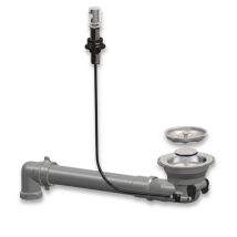 Automatisches Ablaufventil Für Spüle Mit Platzsparendem Kabel Lira, Glänzendes Nickel