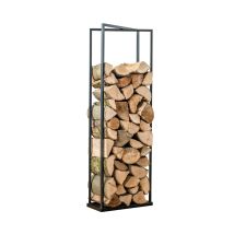 Stahl Kaminholzregal Xavier Schwarz 40x20x120 Cm - Westmann